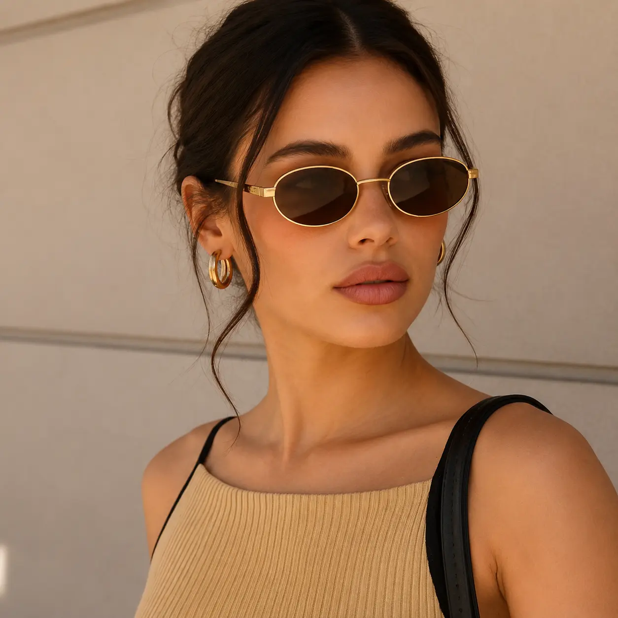 Modèle portant les lunettes Solea