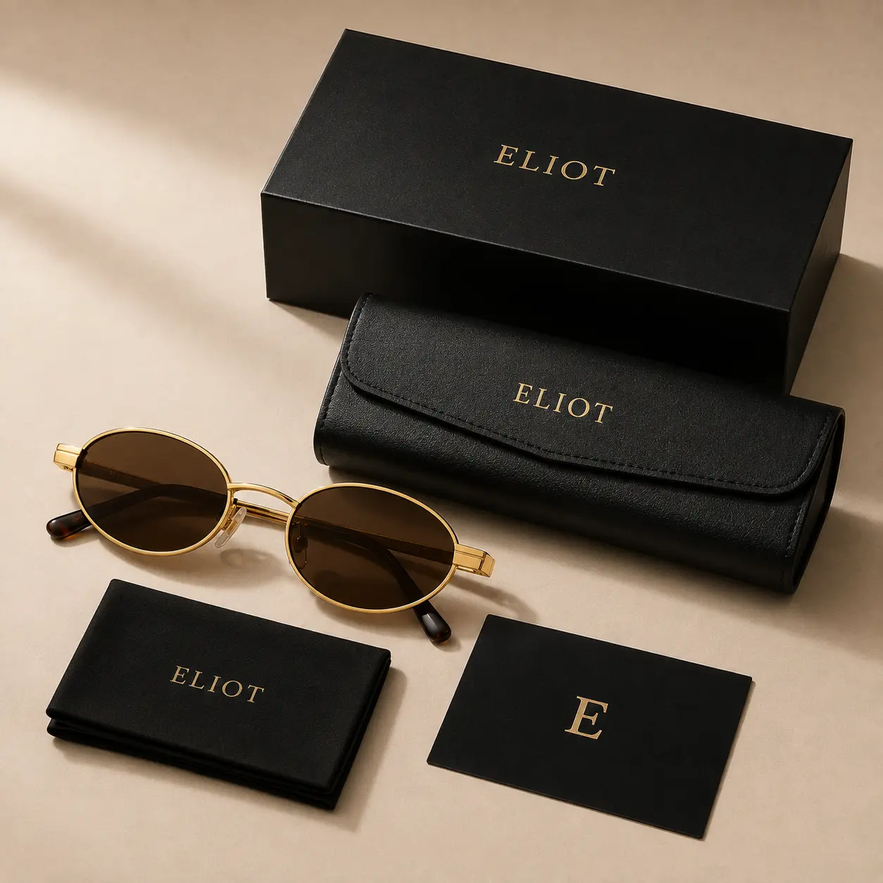 Écrin et accessoires des lunettes Solea